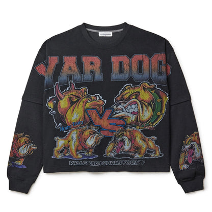 Vale Forever War Dog Thermal L/S T-Shirt Black