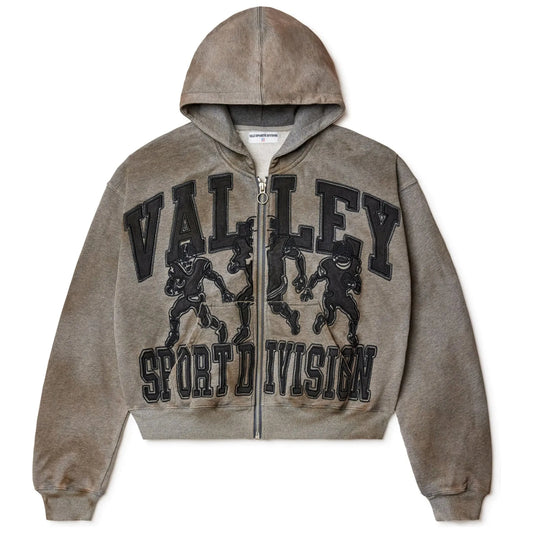 Vale Forever Friday Zip-Up Hoodie Dirty Grey