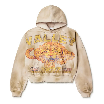 Vale Forever Cheetah Pullover Hoodie Tan