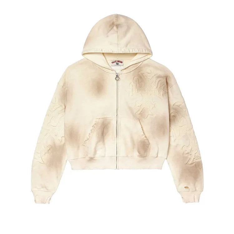 Vale Forever Carver Zip-Up Hoodie Cream