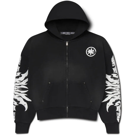 LOSTSHDWS Acid Wash Zip-Up Hoodie Black (ComplexCon Exclusive)
