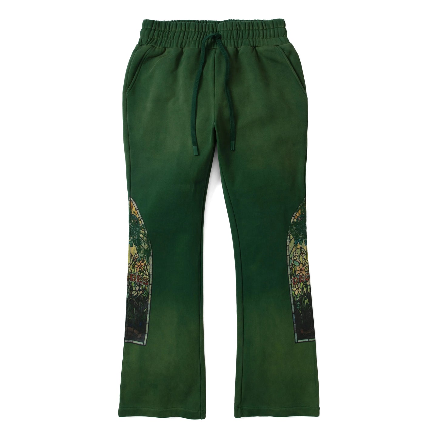 Who Decides War Faded Flame Glass Sweatpant Vintage Green