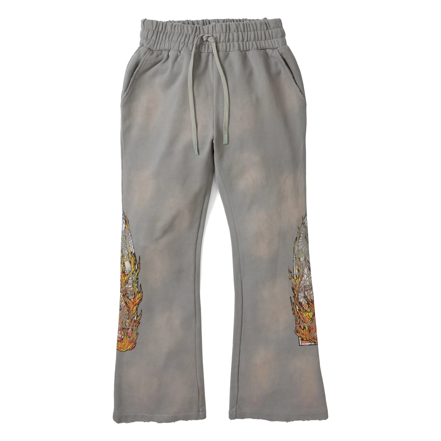 Who Decides War Faded Flame Glass Sweatpant Vintage Grey