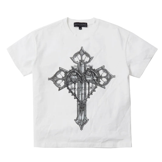 Who Decides War Cross Heart Short Sleeve White
