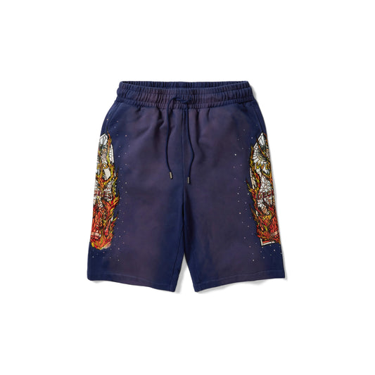 Who Decides War Flame Glass Lounge Short Indigo