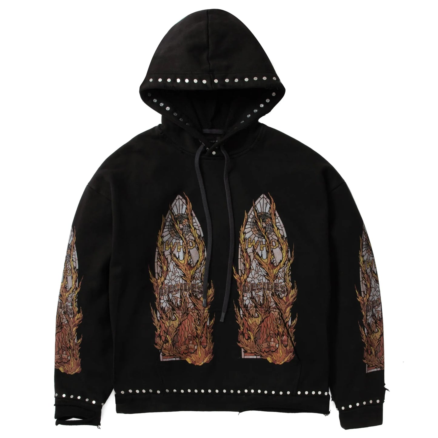 Who Decides War Hardware Hooded Pullover Coal