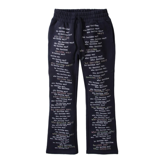 Who Decides War Scripture Sweatpants Navy