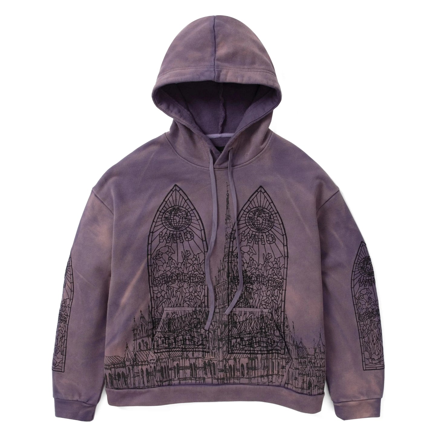 Who Decides War Cathedral Hooded Pullover Violet