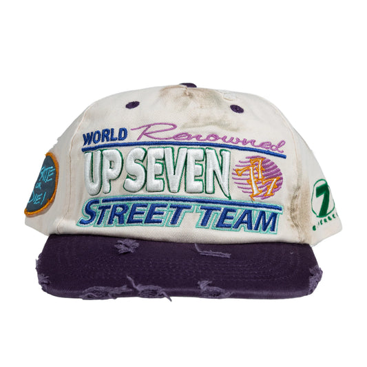 Up 7 Dirty Meck Intl Street Team Hat White/Navy