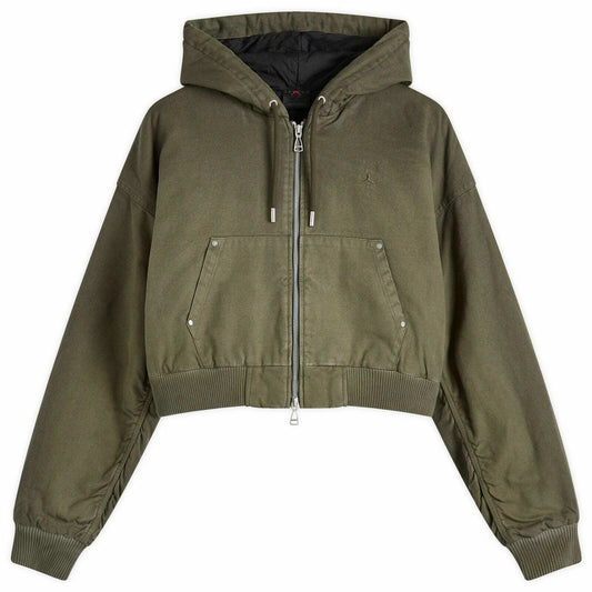 Jordan x Travis Scott Hooded Canvas Jacket Cargo Khaki (Women's)