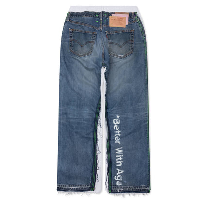 Better With Age Franklin Denim Sweatpants Indigo/White