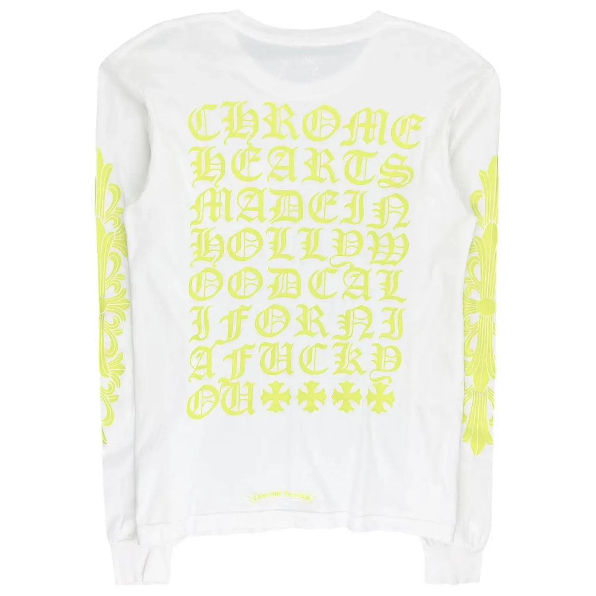 Chrome Hearts Neon Eye Chart L/S T-Shirt White