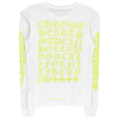 Chrome Hearts Neon Eye Chart L/S T-Shirt White