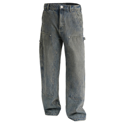 Hellstar Dirty Wash Carpenter Jeans Blue