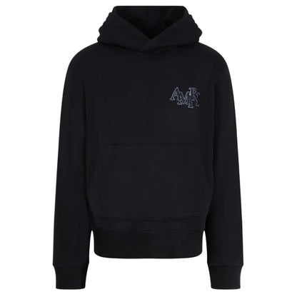 Amiri Staggered Logo Hoodie Black