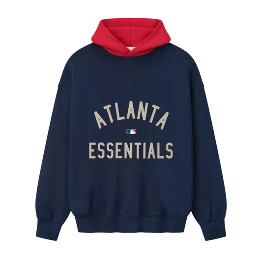 Fear of God Essentials Braves Sport Hoodie Navy/Red