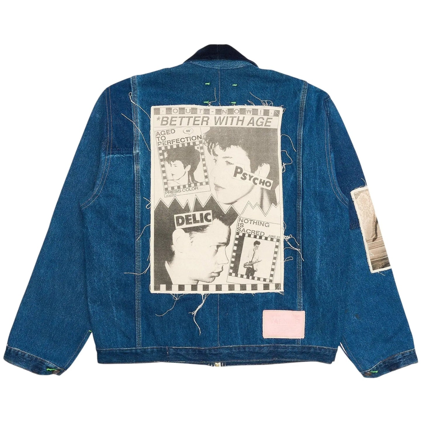 Better With Age Rock City Reconstructed Denim Jacket Indigo