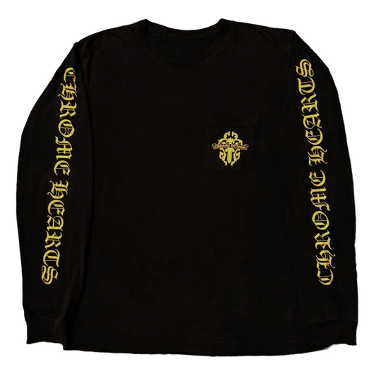 Chrome Hearts Vine Dagger L/S T-Shirt Black/Yellow