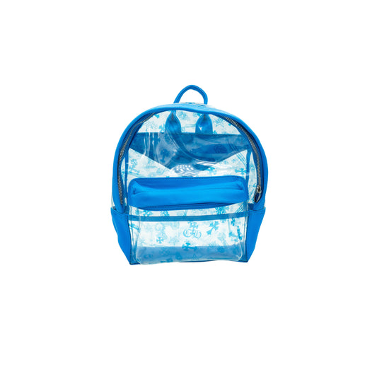 Chrome Hearts PVC Back TO School Backpack Vinyl Leather Blue