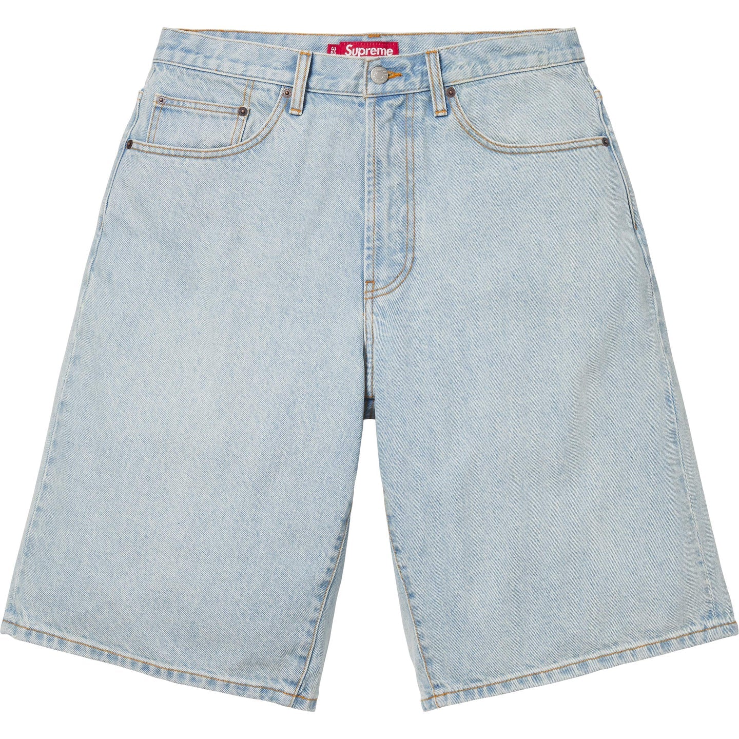 Supreme Baggy Denim Short Light Washed Indigo