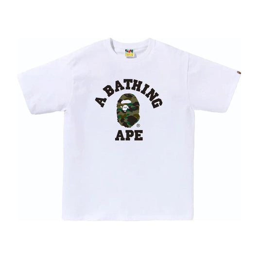 BAPE 1st Camo College Tee White/Green