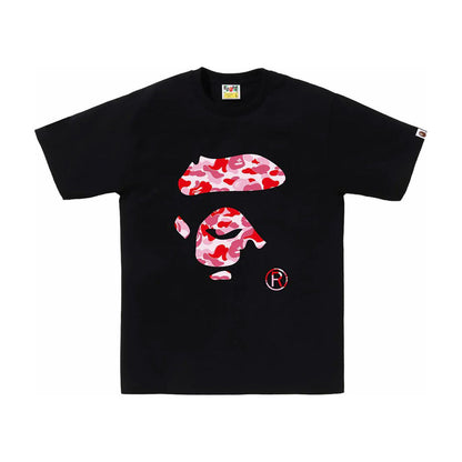 BAPE ABC Camo Ape Face Tee Black/Pink