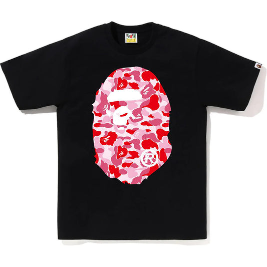 BAPE ABC Camo Big Ape Head Tee Black/Pink