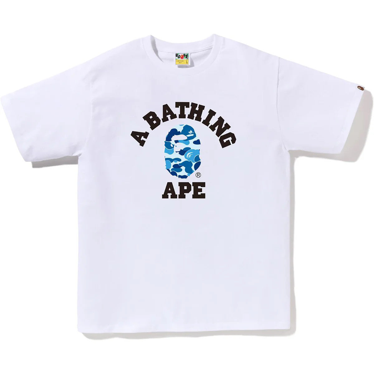 BAPE ABC Camo College Tee White/Blue