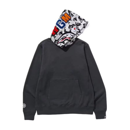 BAPE ABC Camo Shark Pullover Hoodie Charcoal