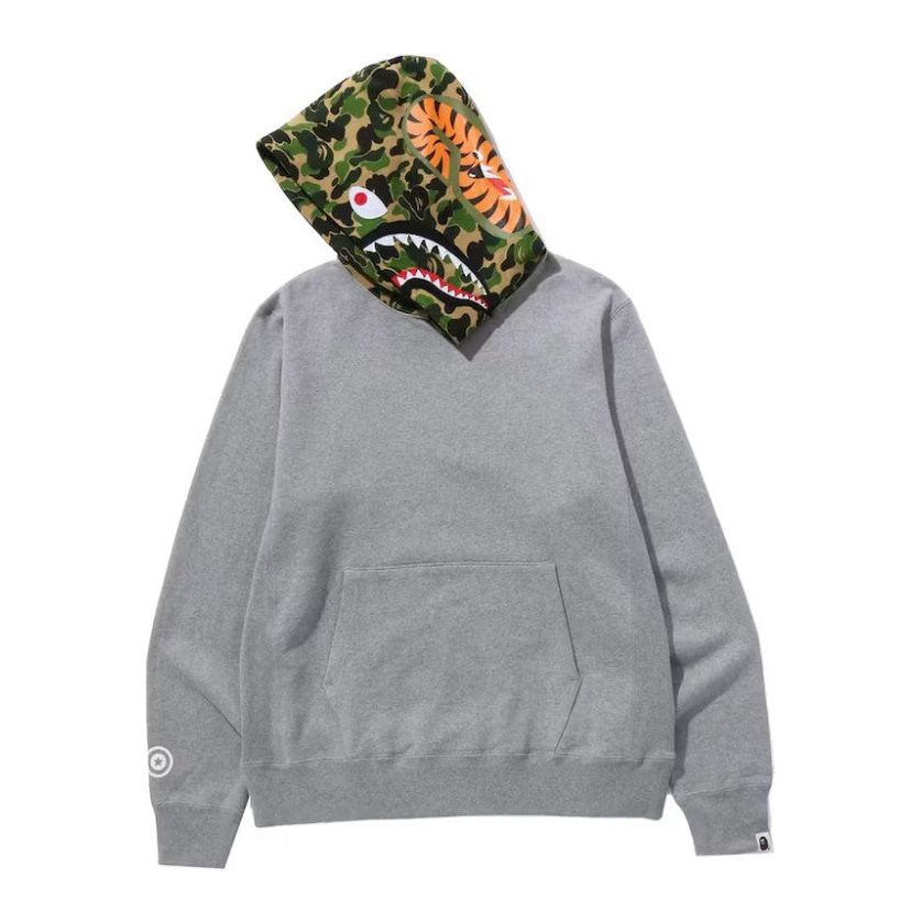 BAPE ABC Camo Shark Pullover Hoodie Gray