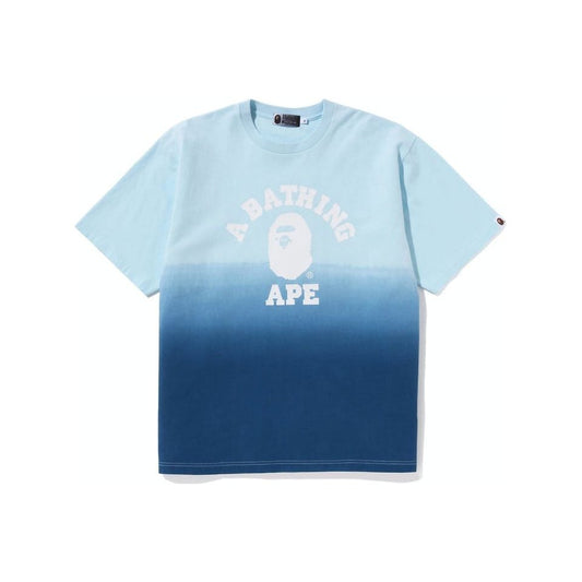 BAPE College Gradation Relaxed Fit Tee Blue