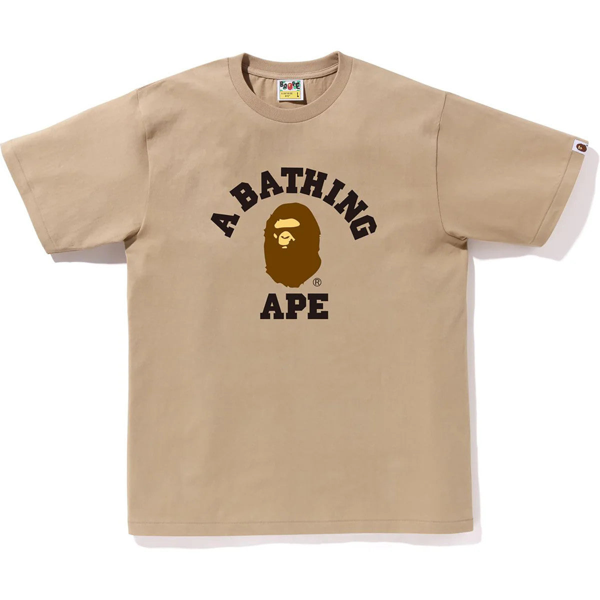 BAPE College Tee Beige