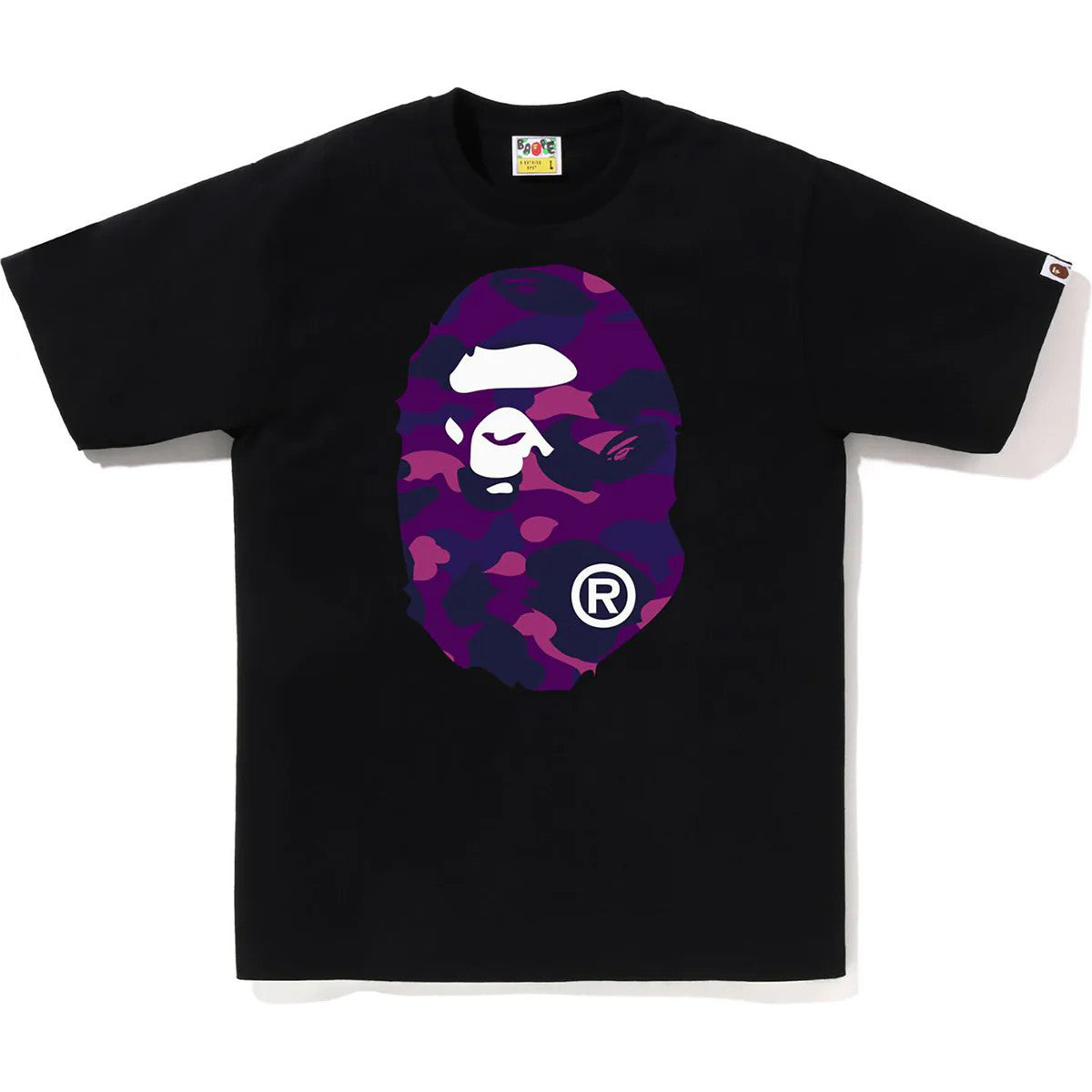 BAPE Color Camo Big Ape Head Tee Black/Purple