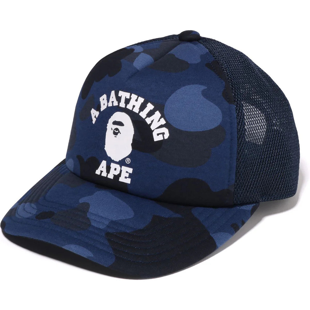 Bape Color Camo College Mesh Cap Navy