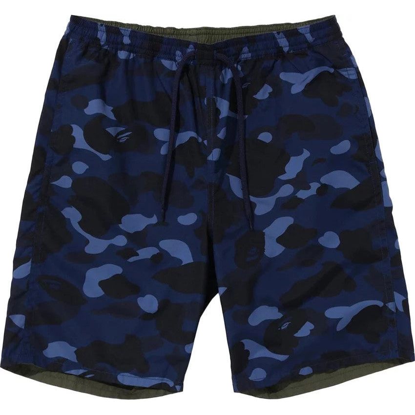 BAPE Color Camo Shark Reversible Shorts Navy