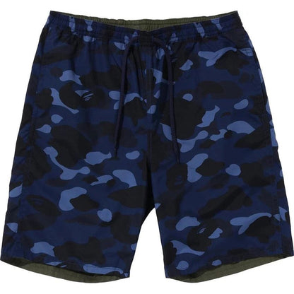 BAPE Color Camo Shark Reversible Shorts Navy