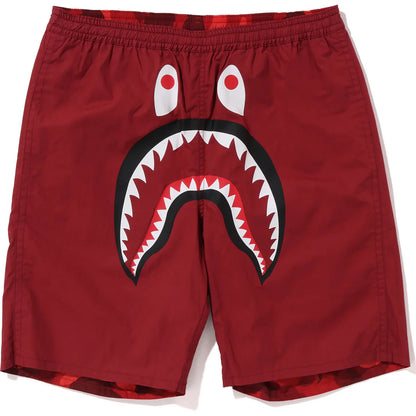 BAPE Color Camo Shark Reversible Shorts Red