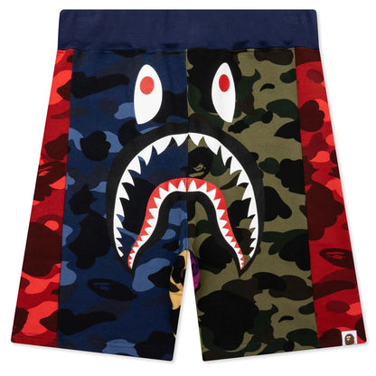 BAPE Mix Crazy Camo Sweat Shorts Multi