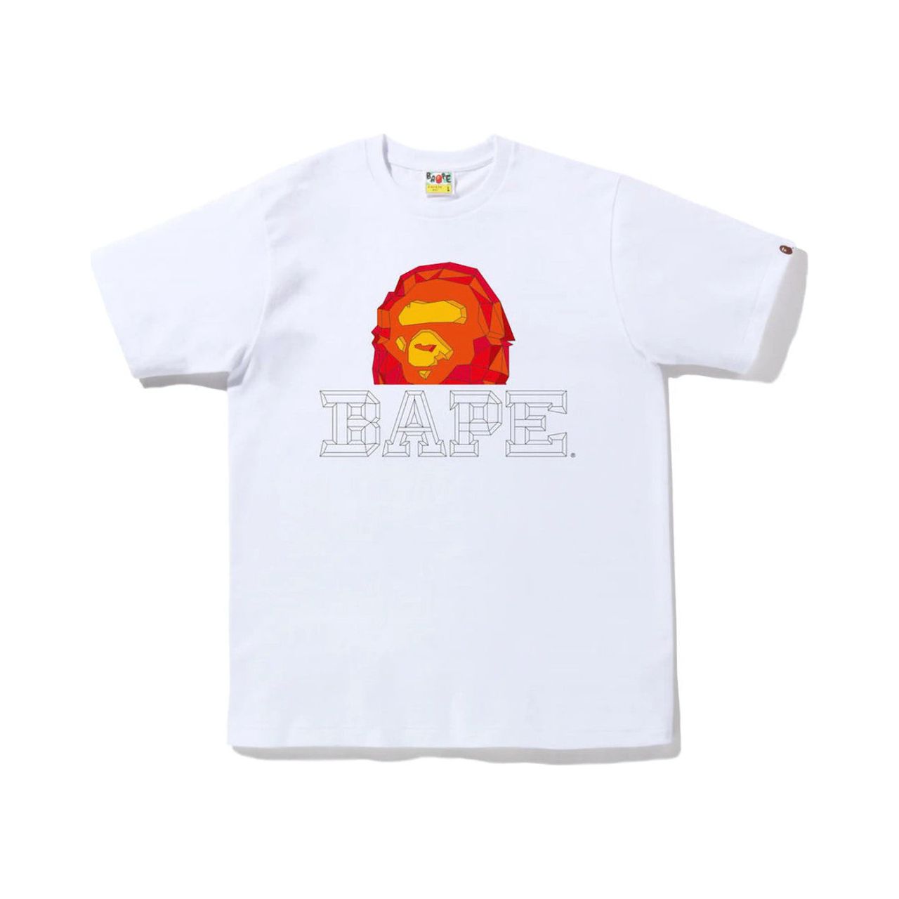 BAPE Polygon Ape Head Tee White