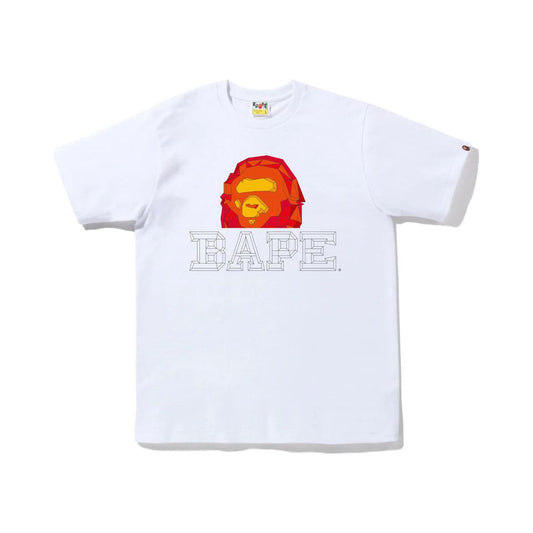 BAPE Polygon Ape Head Tee White