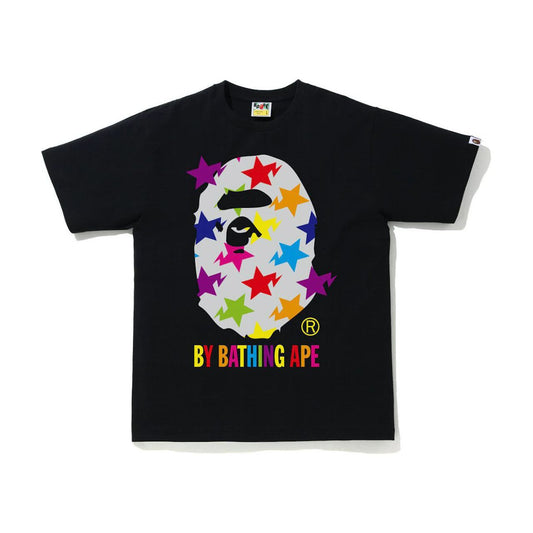 BAPE Sta Pattern By Bathing Ape Tee Black