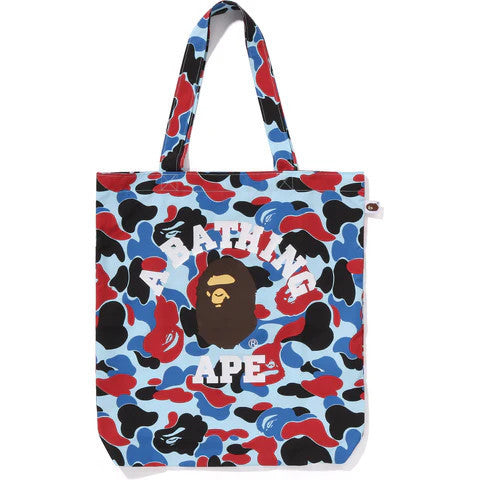 BAPE Store Chicago Camo Tote Bag Blue/Red/Black