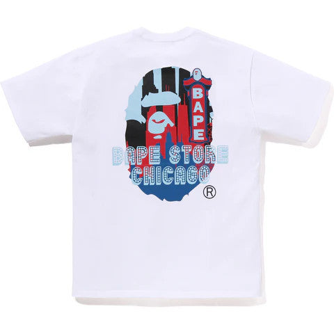 BAPE Store Chicago Theater Sign Tee White