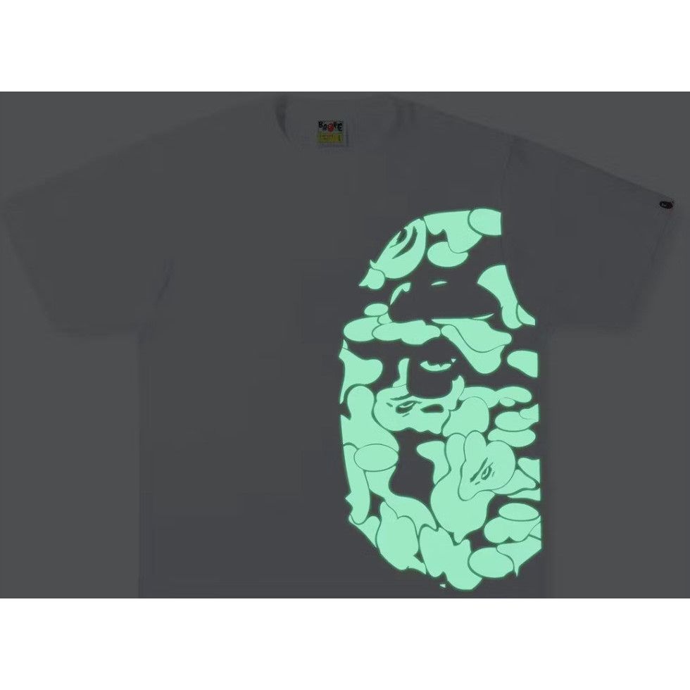 BAPE Text Code Camo Side Big Ape Head Tee White