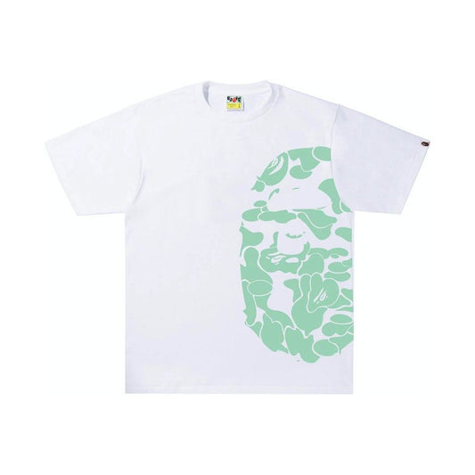 BAPE Text Code Camo Side Big Ape Head Tee White