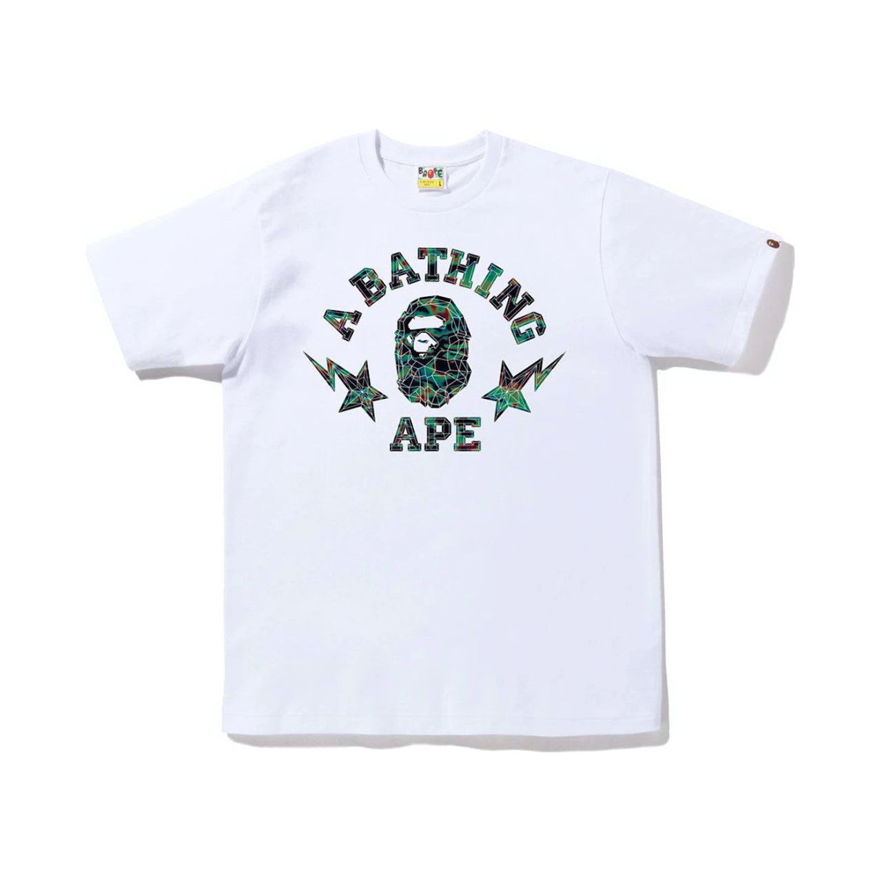 BAPE Thermography Polygon College Tee White