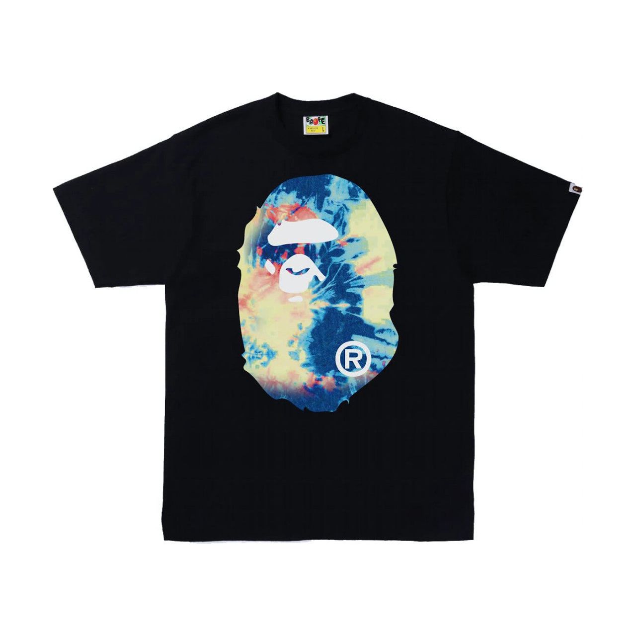 BAPE Tie Dye Big Ape Head Tee Black/Multi