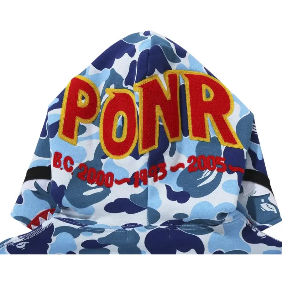 BAPE ABC Camo Shark Full Zip Hoodie Blue