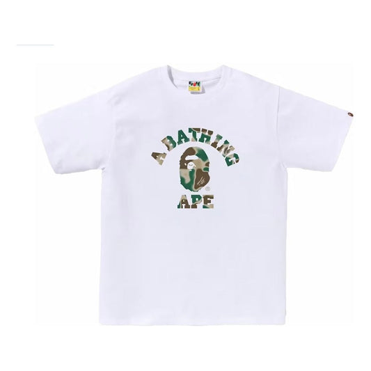 BAPE Liquid Camo College Tee White/Olivedrab