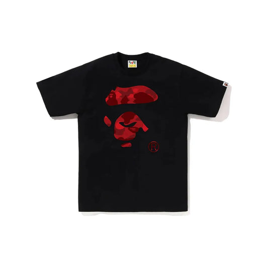 BAPE Color Camo Ape Face Tee Black/Red